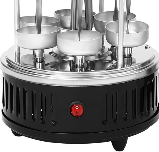 Verticale Grill - Kebab Grill - Doner Grill - Roterend - Elektrisch - 1000 W - 6 Spiezen — afbeelding 3