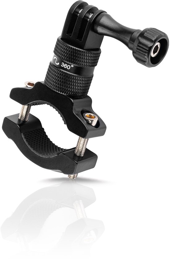 MOJOGEAR Buisklem Metaal 360° - 15 tot 33mm - Met GoPro aansluiting - Film alle kanten - Zwart