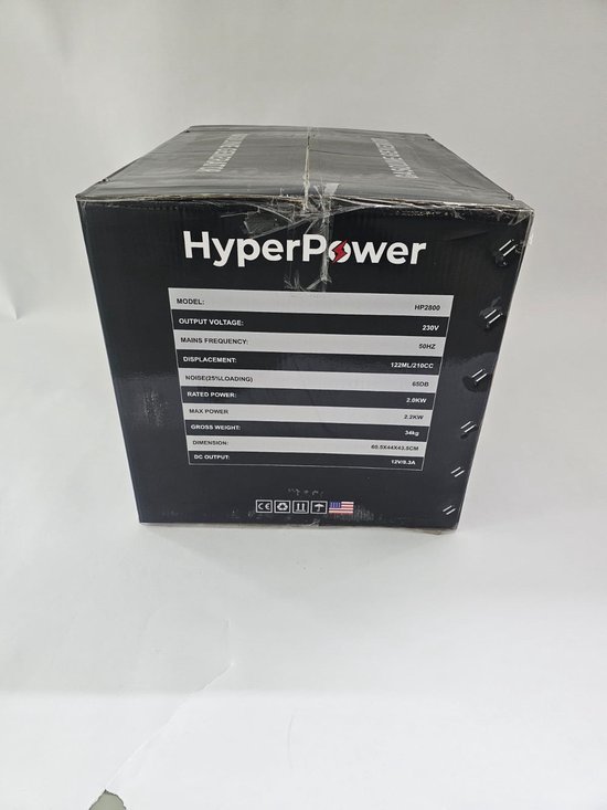 Hyperpower HyperPower HP2800 Generator - Compact - 2,2 kW - 65 dB | bol