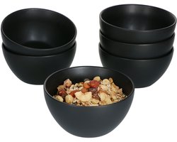 MamboCat Set van 6 graankommen Leopard Lampart Nero zwart