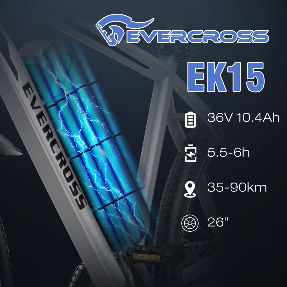 EVERCROSS EK15 Elektrische fiets - Ebike thumbnail 6