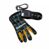 Porte-clés en cuir FEISHDEK – Porte-clés de voiture et de moto pour homme – Handgemaakt en peau de mouton, forme de Gants , réfléchissant