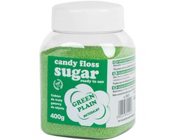 GSG24 - Suikerspin Suiker - Groene Kleur - Natuurlijke Smaak - 400g