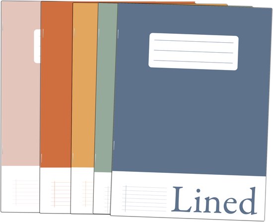 Huurdies - Schrift 5 pack - A4 - Lijntjes