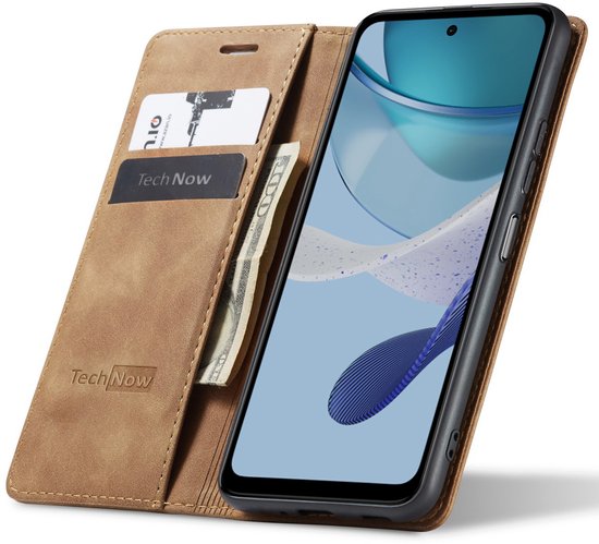 Étui portefeuille en Cuir Slimline marron pour Xiaomi Redmi Note 14 Pro 4G / 14 Pro 5G / 14 Pro Plus 5G / Poco X7