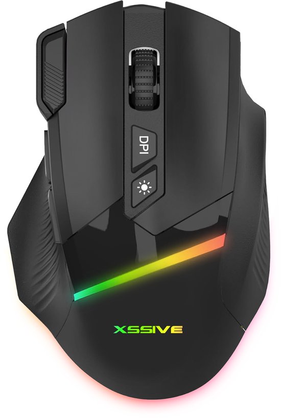 Xssive GMS01 Gaming Muis met Rapid Fire Knop - RGB - 7000 DPI