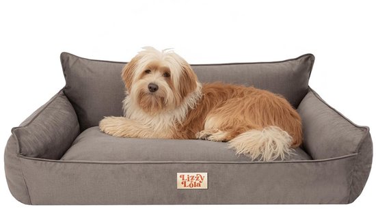 Lizzy & Lola – Hondenbed - Hondenmand - Puffy L – 64 x 49 cm - Taupe