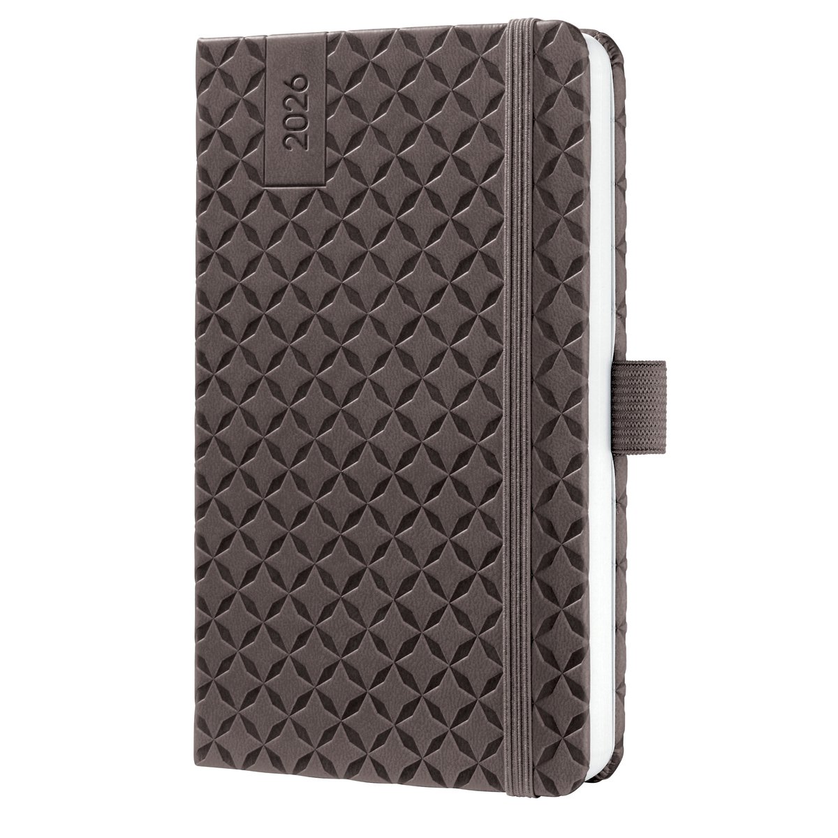 Sigel weekagenda Flair 2026 - formaat A6 - Coffee Brown - hardcover - SI-J6122