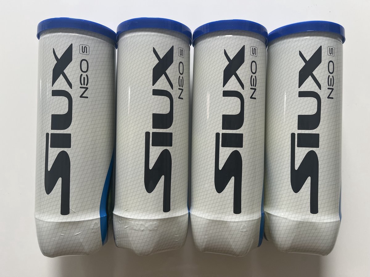 SIUX NEO Speed Padel ballen - 12 ballen ( 4 blikken met 3 ballen) + GRIP
