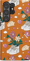 Casetastic Hoesje Geschikt voor Samsung S23 Ultra - Stijlvolle Beschermende Duo-layer Case - Hartentuin