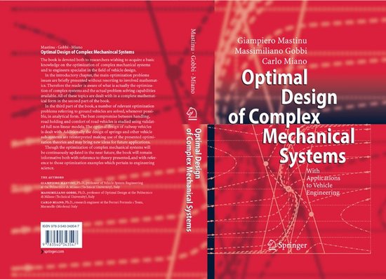 Optimal Design of Complex Mechanical Systems - cover