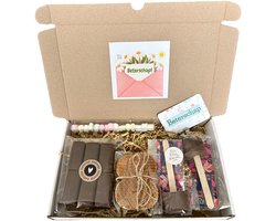 Beterschap choco brievenbus cadeau - chocolademelk - chocolade - marshmallow - stroopwafel