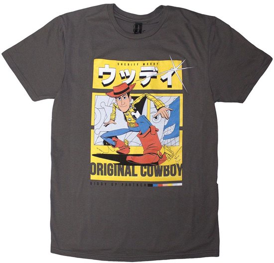 Disney - Toy Story Original Cowboy Heren T-shirt - L - Grijs