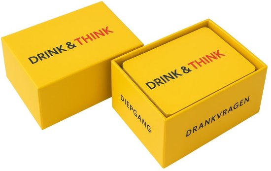 Drink & Think – Drankspel Kaartspel voor Volwassenen – Party Game met Sexy, Grappige & Diepzinnige Vragen – Perfect voor Feestjes, Vrienden & Dates