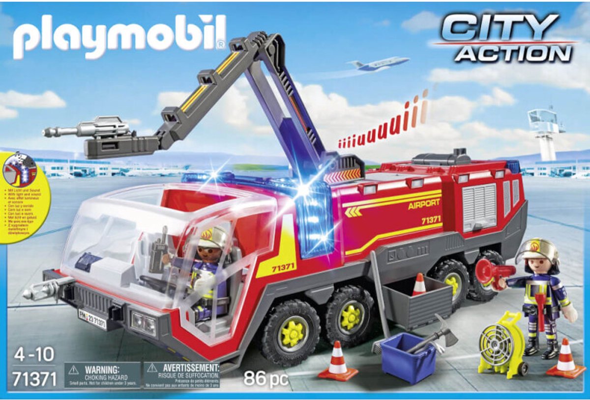 PLAYMOBIL City Action Luchthavenbrandweerwagen met licht en geluid - 71371 — afbeelding 11