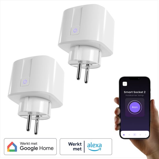 BULP Slimme Stekker 2x 16A WiFi Sma...