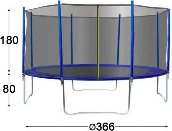 TRIGANO Trampoline met veiligheidsnet 366 cm J-JOU078
