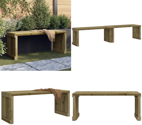 VIDAXL - Panca Divano Giardino Estensibile Bianco Legno Massello di Pino