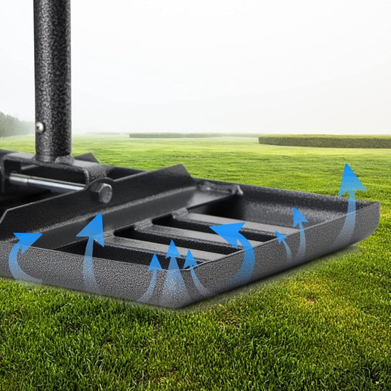 Gazonhark - Nivelleringshark - Gazonplanner - Rakel - met 183cm Handgreep - Zwart Robuuste Bodem - Gazonschuiver - voor Tuin - Golf - Gazon - Achtertuin — afbeelding 5