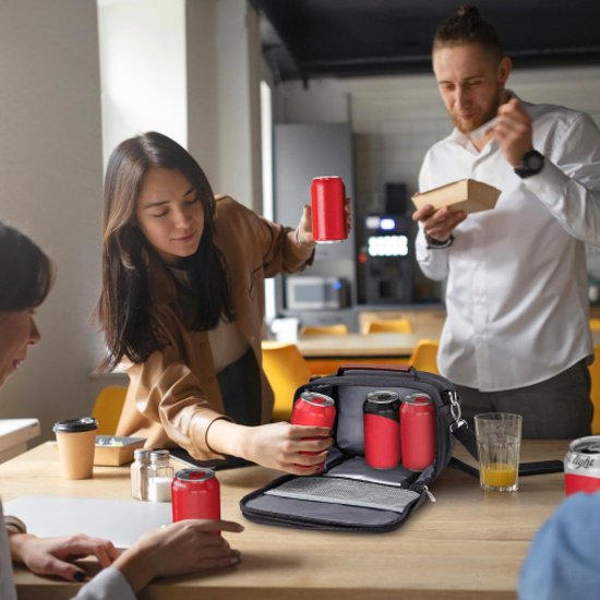Kleine Geïsoleerde Koeltas voor Lunch - Verstelbare Schouderriem en Ergonomische Handgreep — afbeelding 5