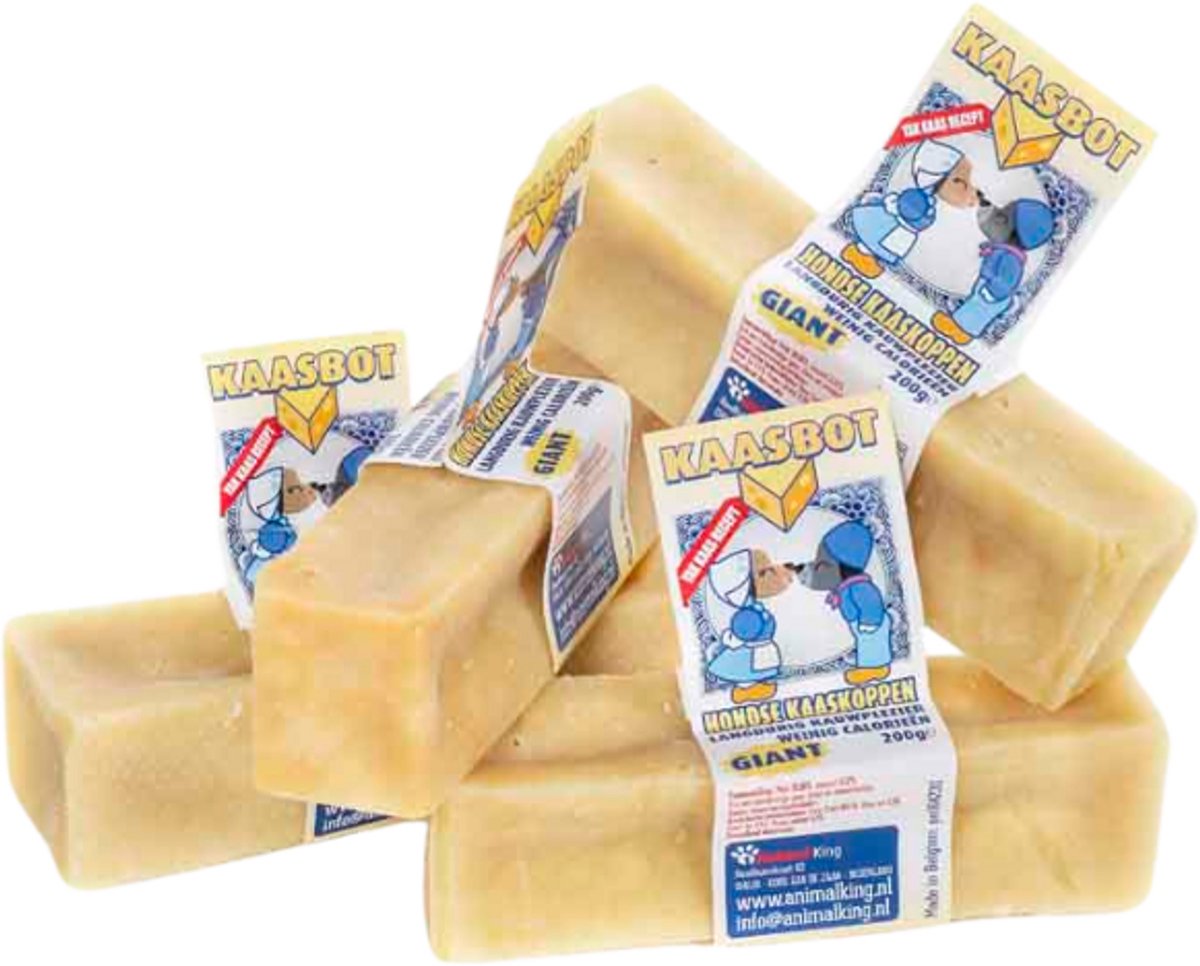 Yak Kaas Hond - De ideale Hondensnack voor Grote Honden - Vermindert Tandplak - Lang Kauwplezier - Stinkt Niet - Animalking Staaf - Bot - Melk Kauwbot - Kauwsnack Vegan - hypoalergeen - Giant 180 Gram