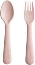 Mushie de pratique pour enfants Mushie | rougir | cuillère + fourchette | SALOPETTE | Spécifications