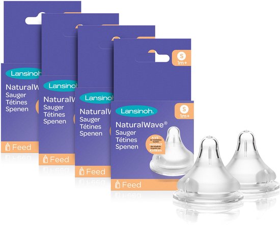 Lansinoh NaturalWave Speen +1 maand - 8 Stuks
