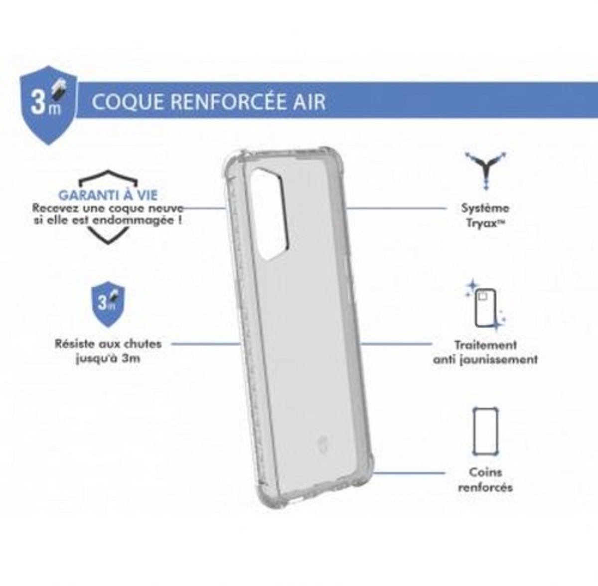 Force Case, Versterkte hoes voor Oppo Find X2 Lite AIR, Transparant