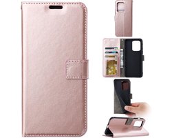 Hoesje Geschikt Voor Xiaomi Redmi 13C en Poco C65 - Bookcase - 3 Pasjesvakken - Standfunctie - Rosegoud - Ar202