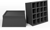 JustValue Meubelverhoger Set - Stoelverhogers - Bedklossen - Tafelverhogers - 4.5 cm - Max. 500 kg - Zwart