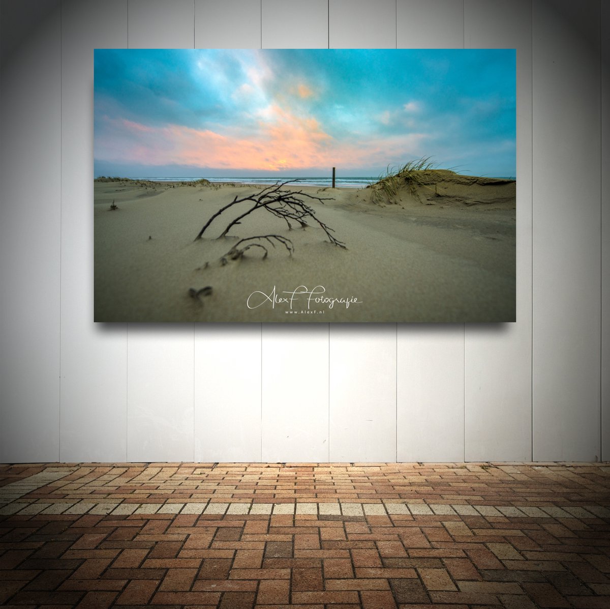 Alex F Fotografie Foto op Canvas - Strand AlexF053 – Formaat 120 x 80cm - Wanddecoratie - Muurdecoratie woonkamer - Slaapkamer decoratie - Kamer accessoires - Schilderijen op canvas multi