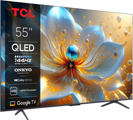 TCL 55T8C - 55 inch - 4K QLED TV - 144Hz - 2025 | bol