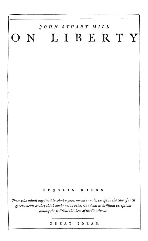 Boek 'On Liberty' van John Stuart Mill, Penguin Books Great Ideas.