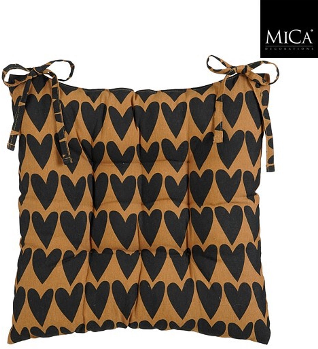 Mica Decorations Katja Stoelkussen - 46x 46 x 7cm - Bruin