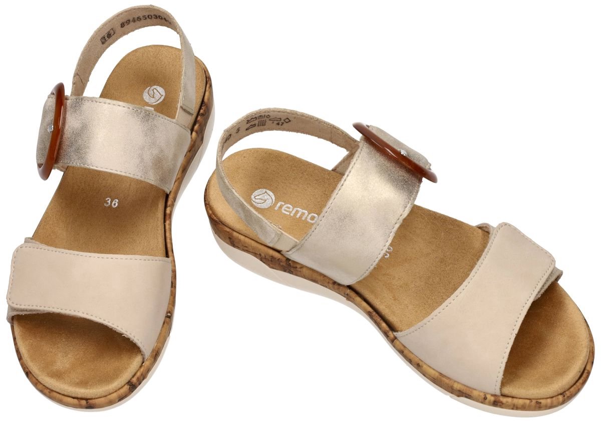 Remonte -Dames - beige - sandalen - maat 38