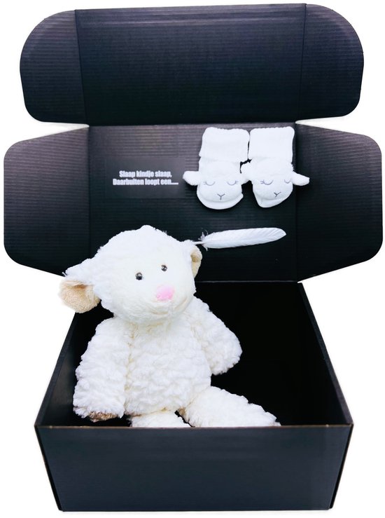 Kraamcadeau slaap kindje slaap - kraamcadeau met knuffel en babysokjes - kraamcadeau rechtstreeks versturen van Bonbonbloom — afbeelding 3