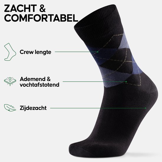 DANISH ENDURANCE Chaussettes classiques en viscose de Bamboe 6 paires - super douces - Taille 43-47