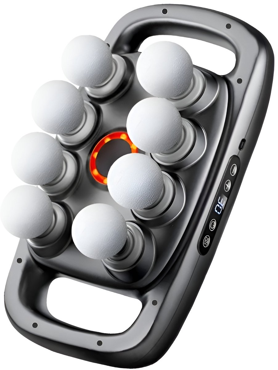 Massage Apparaat 8 Koppig - Infrarood Massage Gun - 30 Standen - Relax en Ontspanning Massage Apparaat - Sport Massage - Deep Tissue - Massageapparaten - Ontspannen - Professioneel Massageapparaat - Massage Pistool