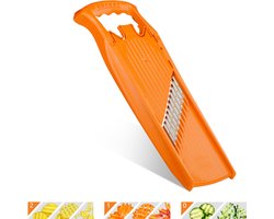 Börner Mandoline| Ideale wafel- en rimpelsnijder | 3 snijdiktes | BPA-vrij en Roestvrij | Oranje