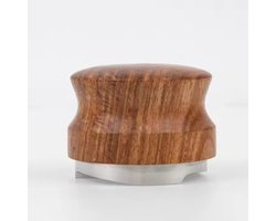 Houten OCD Koffieverdeler 53mm – Luxe Espresso Tool van Notenhout en RVS – Perfecte Extractie voor Barista’s