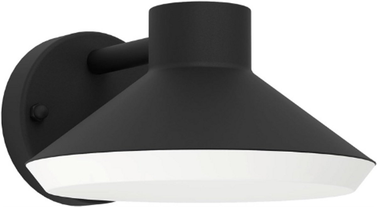 Led Buitenlamp Ninnarella - Wandlamp Met Downlight - Indirect Warm Wit Licht - Zwart Metaa