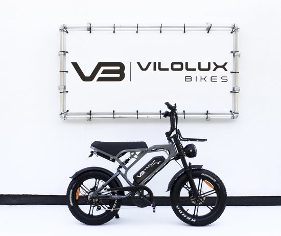 Vilolux® Fatbike electrisch - Fatbike V20 PRO - 2025 Model - Voorrek - Legaal - Rijklaar geleverd - Niet opvoerbare fatbikes - 2 Jaar garantie - Telefoontasje - Hydraulische remmen - Alarm - Dark Grey