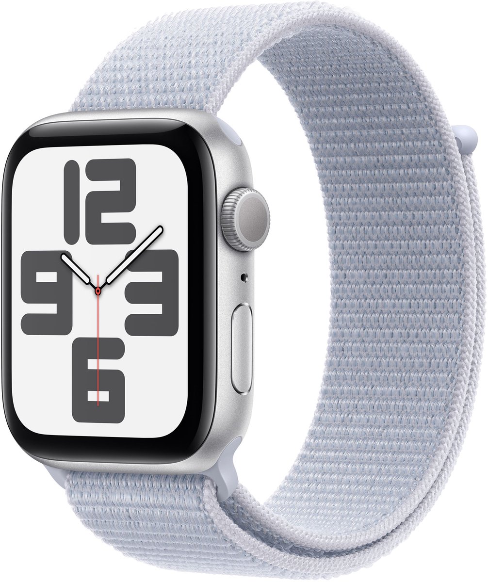 Apple Watch SE 2024 GPS 44mm Silver Aluminium Case with Blue - afbeelding 2
