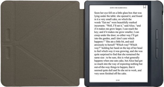 kwmobile e-reader hoesje geschikt voor Kobo Libra H2O hoes - Ereader flip case met standaard - E reader cover van kunstleer - In oranje van Merkloos — afbeelding 3