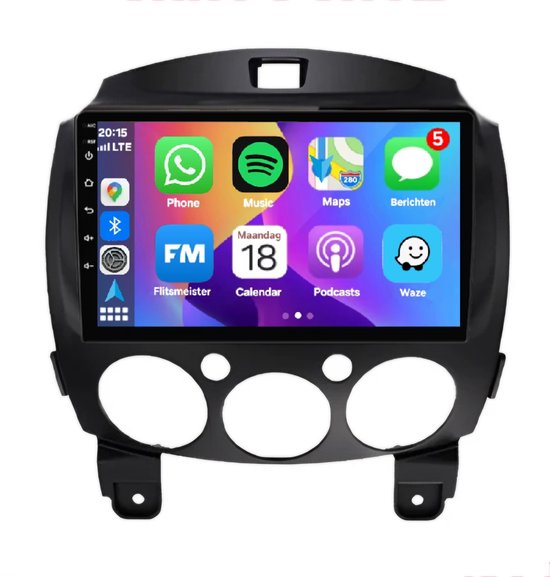 Hikity 6,2 Pulgadas Android Radio de Coche para Fiat Panda 2013-2020