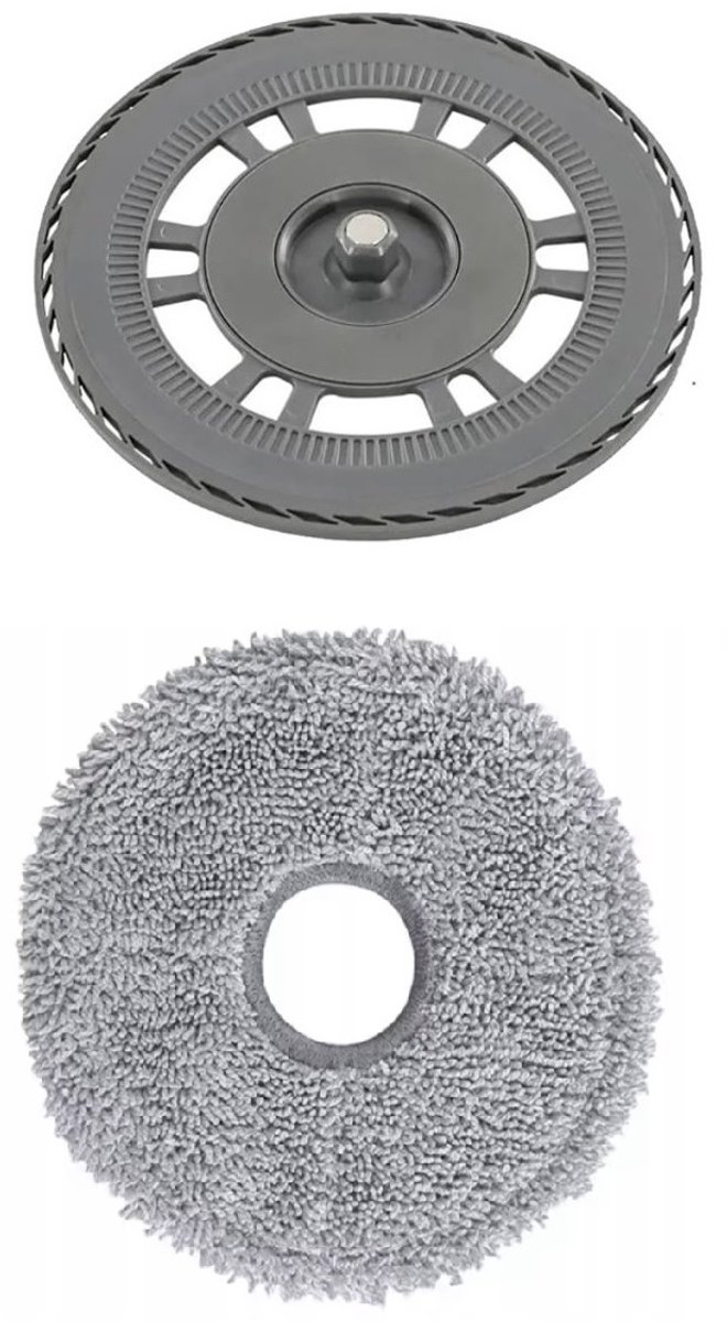 1 x Mop pad houder tray + 1 x mop dweildoek compatibel met Dreame / L20 / X30 / X40 / Ultra L10s ULTRA PRO HEAT - een stuk - Hoogwaardige vervanging