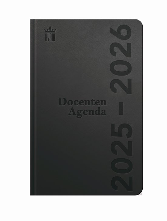 Ryam | Docenten agenda DeLuxe | 2025/2026 | Genaaid gebonden | 15 x 20 cm | 12 mnd | Zwart |