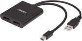 Accell Mini DisplayPort 1.2 naar 2 DisplayPort Multi-Display MST Hub K088B-005B