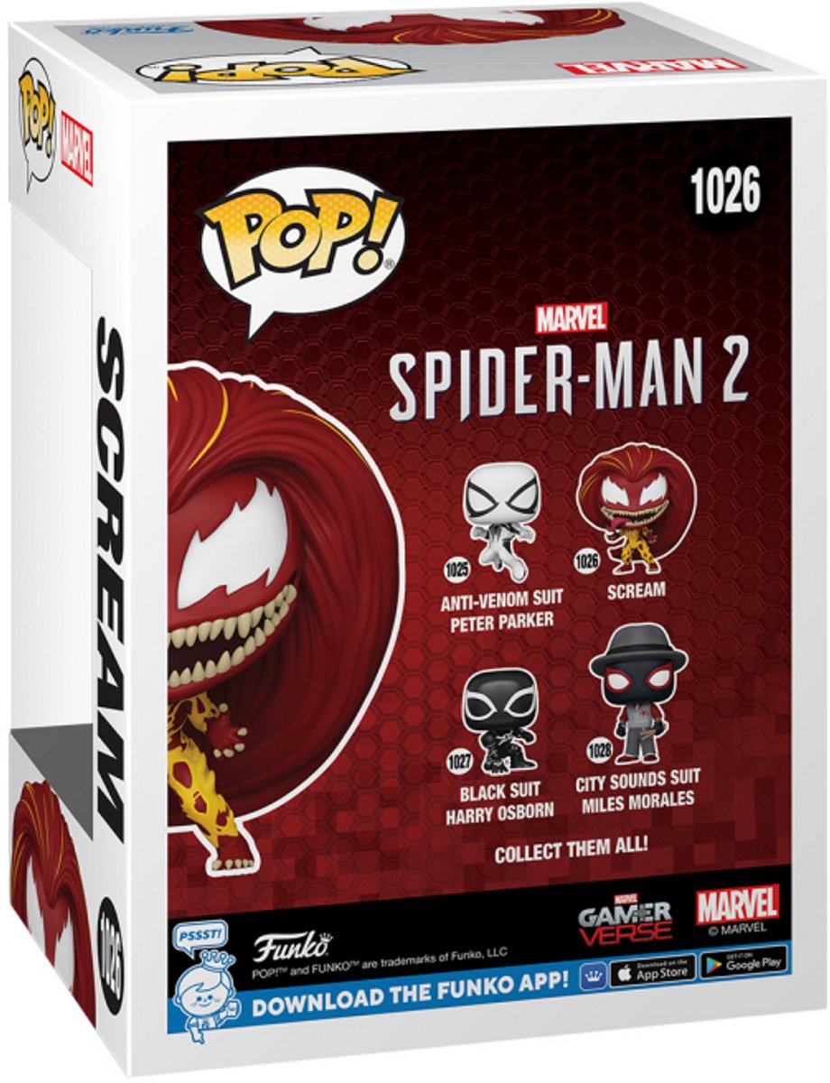 Funko POP Games: Spider-Man 2 - Scream speelfiguur thumbnail 3