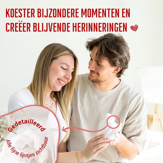 LotaHome - 3D Handafdruk Set - Gipsafdruk Set - 3D Casting - Handafdrukset - Handgietset - Voor Volwassenen, Koppels, Familie en Baby's - Gipsafdruk Handen voor Stellen - Geschikt voor 2 Handen - Babyhandjes - Complete Set - Decoratieve Accessoire van Merkloos — afbeelding 2